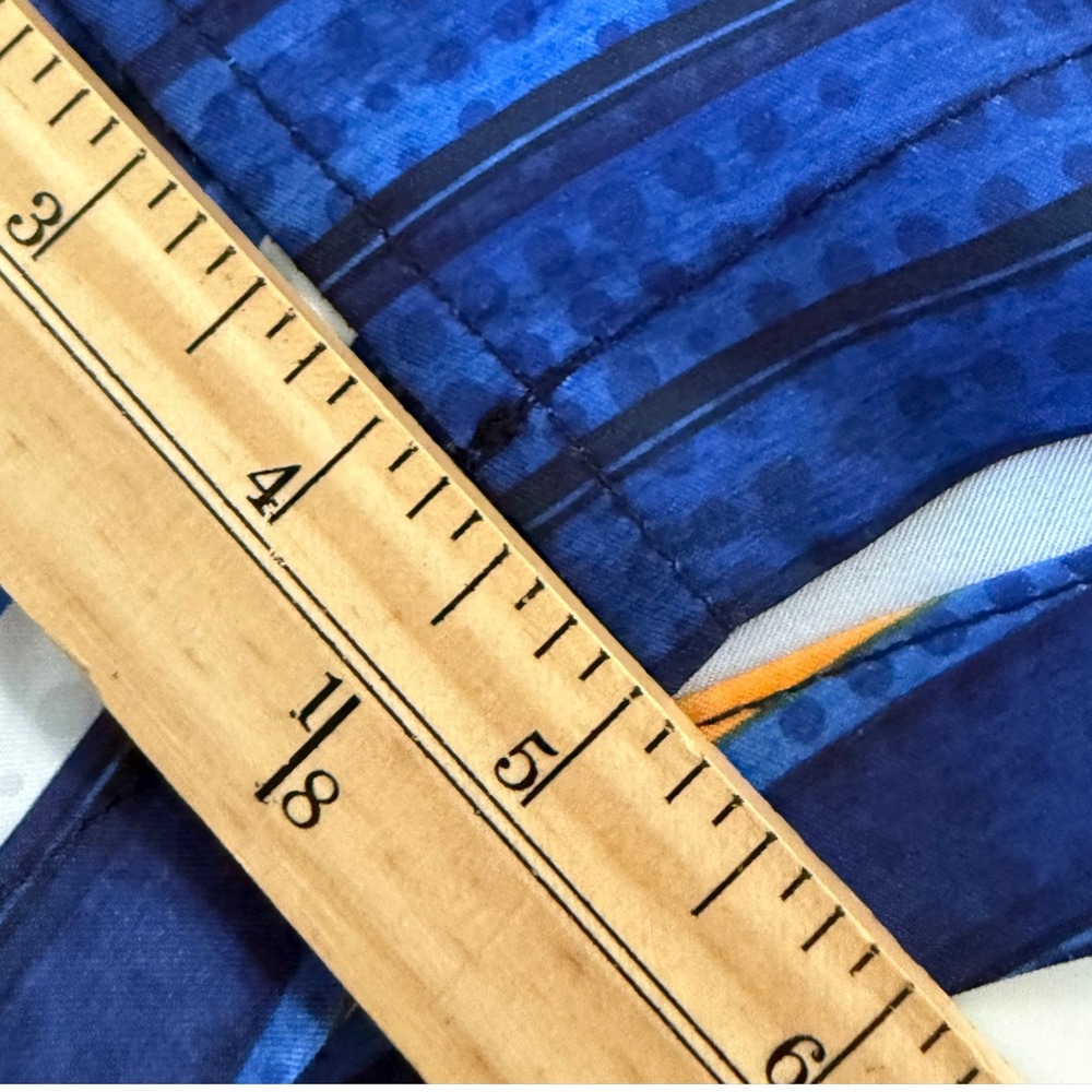 Speedo Men's Blue Striped Swim Trunks Board Shorts Mesh Liner Medium Fast Ship - Picture 8 of 10
